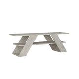 porta tv aperto farfalla 120 2 ripiani bianco vintage, dettaglio delle ante e finiture in legno naturale