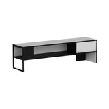 porta tv concordtv bianco e nero, design elegante per integrare tecnologia e stile