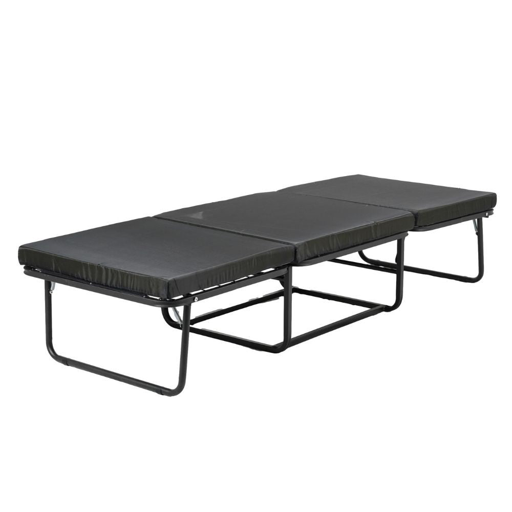 pouf letto singolo pieghevole vega tessuto colore tortora, pouf contenitore pratico per riporre oggetti e accessori