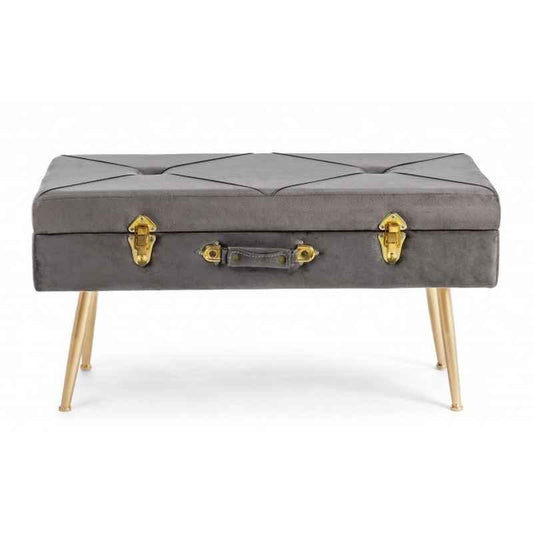 Panca contenitore POLINA grigio 80X34X42 cm