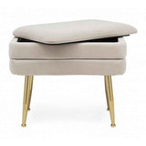 Panca singola contenitore PAVLINA beige 50X35X42 cm