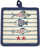 presina new pesk blu, colore blu, taglia 18 x 18. presina da cucina su sfondo neutro per una visione chiara del prodotto