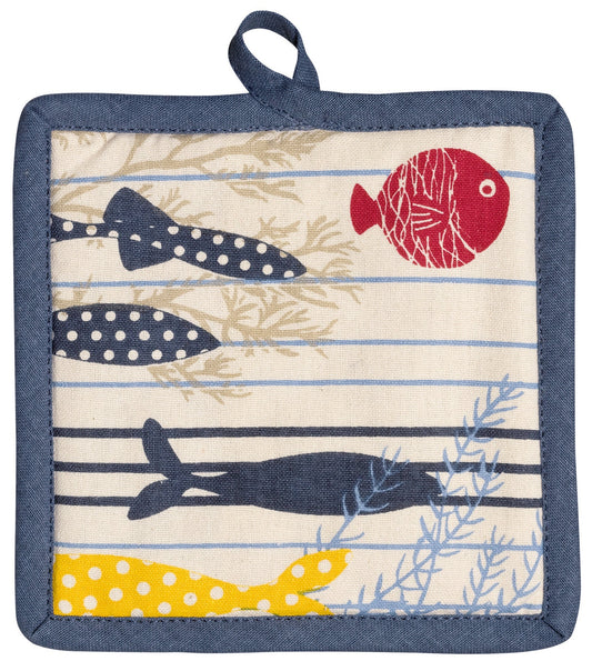 presina ocean ecru, colore ecru, taglia 18 x 18. presina da cucina su sfondo neutro per una visione chiara del prodotto