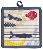 presina ocean ecru, colore ecru, taglia 18 x 18. presina da cucina su sfondo neutro per una visione chiara del prodotto