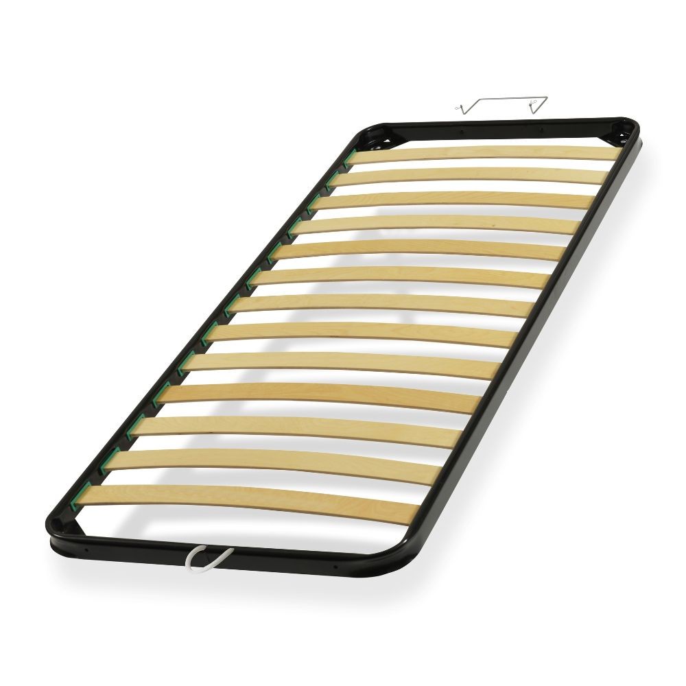 rete singola a doghe per letto contenitore 170rete80x190, rete letto singola 80x190 vista frontalmente