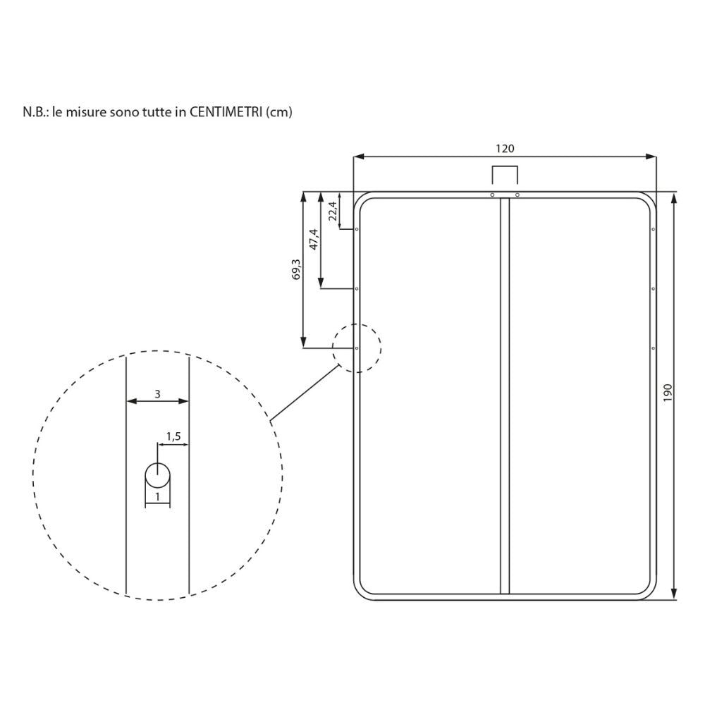 rete una piazza e mezza a doghe per letto contenitore 170rete120x190, prodotto utile per letti comodi e compatti