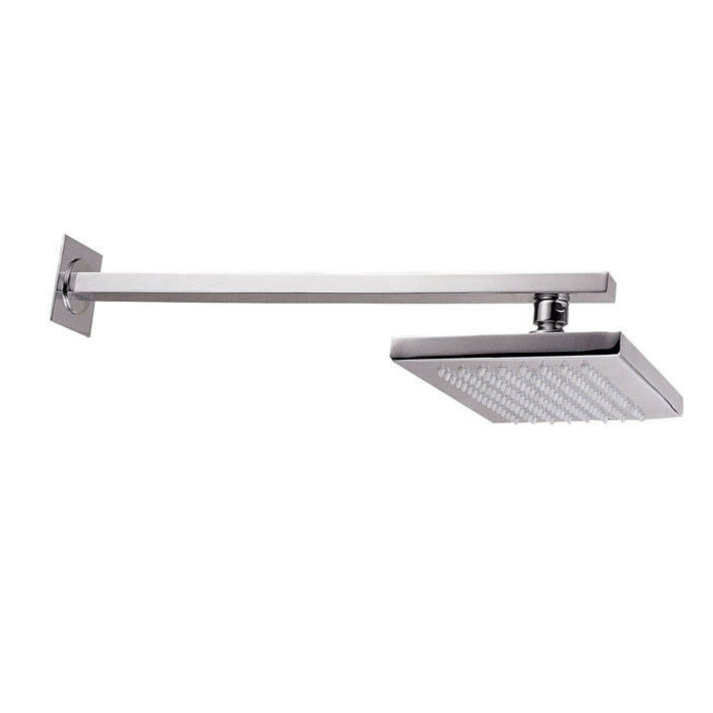 soffione da parete linear, rubinetto visto frontalmente