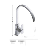 miscelatore lubecca, rubinetto visto frontalmente