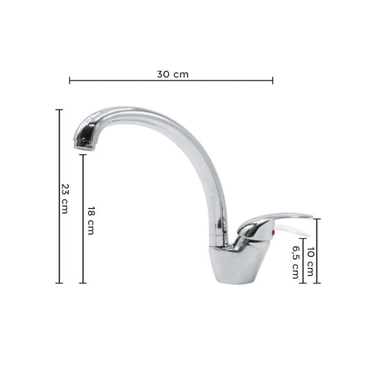 miscelatore ginevra canna alta colore avena, accessorio per cucina o bagno moderno