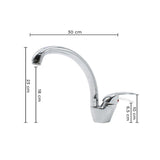 miscelatore ginevra canna alta colore avena, accessorio per cucina o bagno moderno