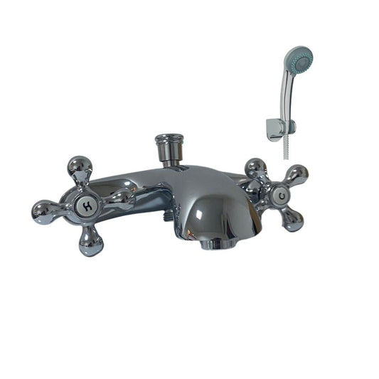 rubinetto vasca lecce barocco cromo, rubinetto visto frontalmente