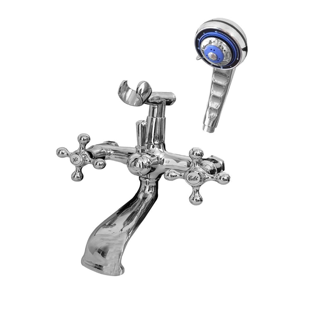 miscelatore lecce classic con doccetta cromo, rubinetto visto frontalmente