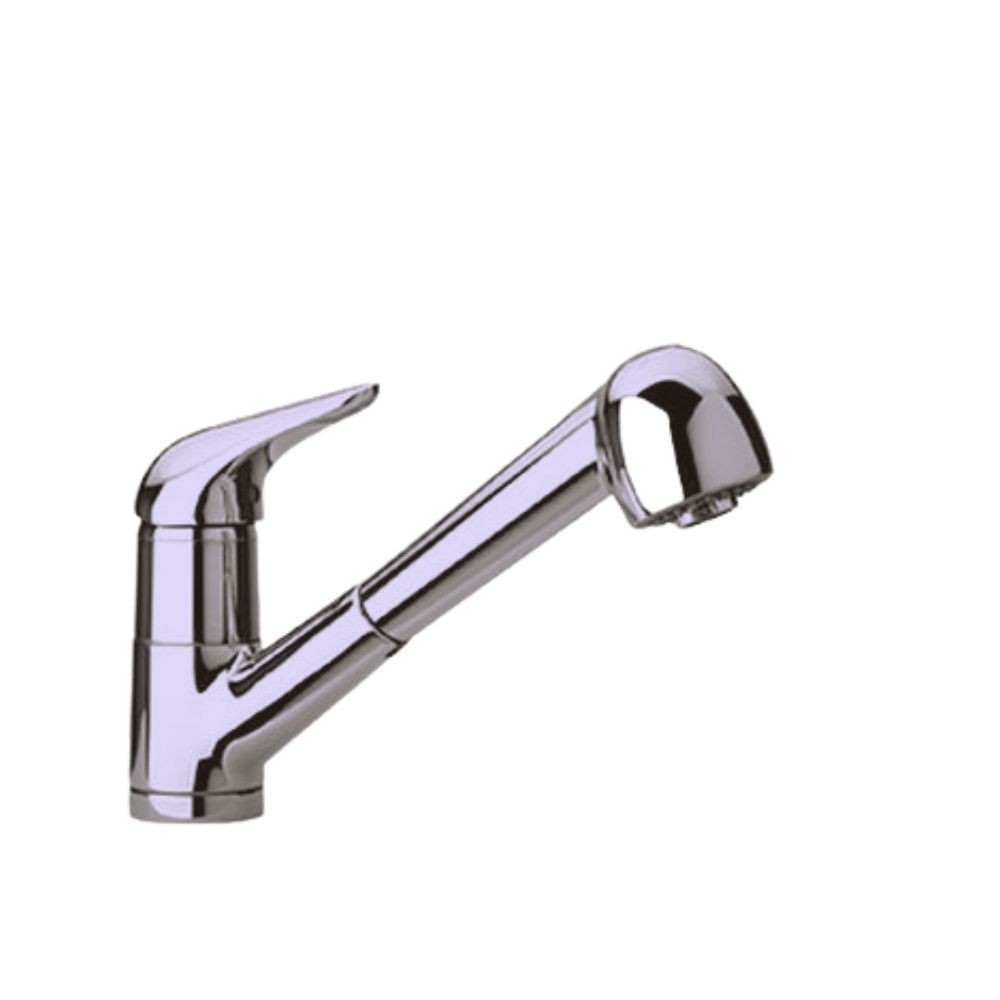 miscelatore da cucina paini 64cr568 cromato doccetta estraibile, rubinetto visto frontalmente