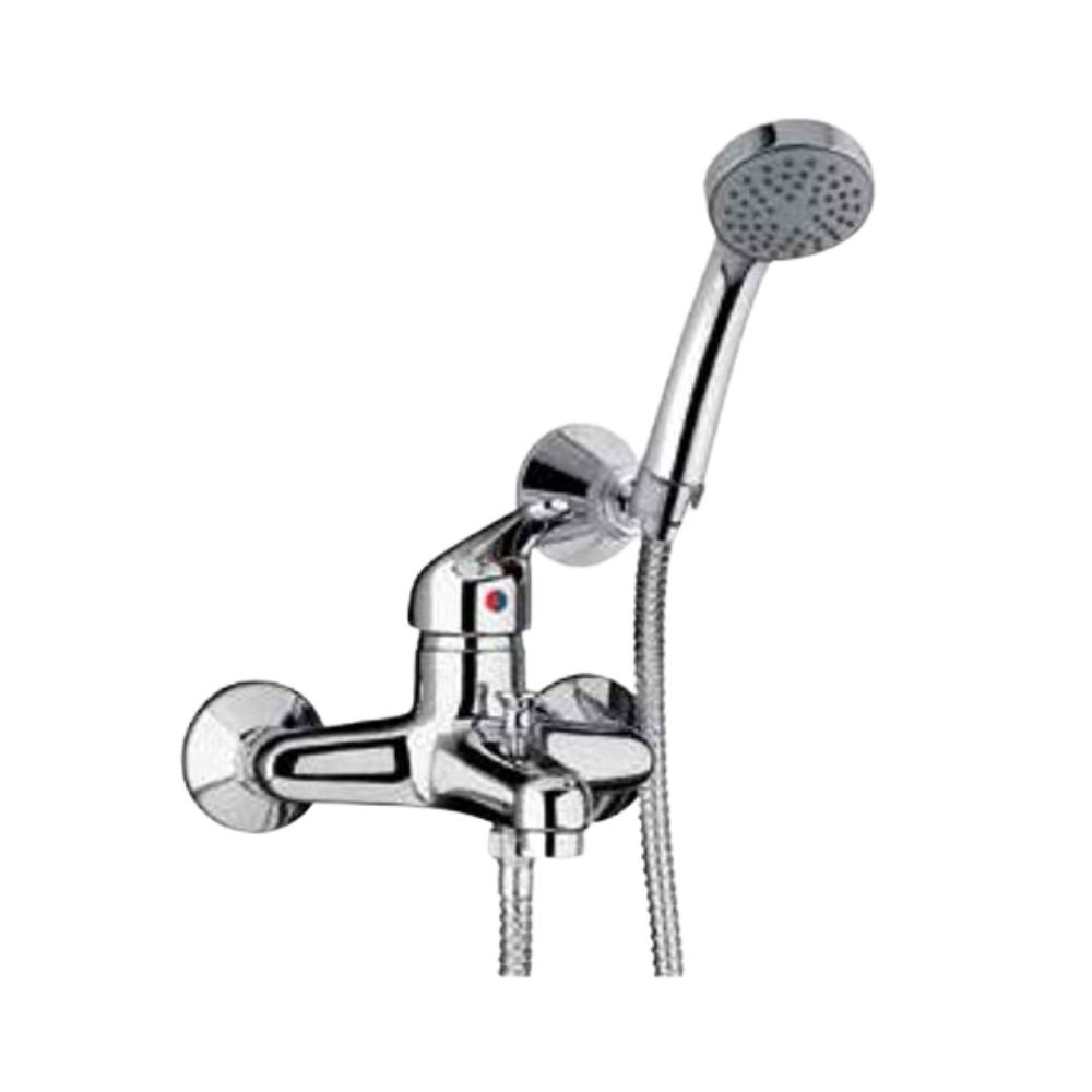 miscelatore vasca da bagno paini 44cr105 con doccia, rubinetto visto frontalmente