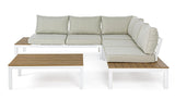 set salotto elias bianco componibile, perfetto per momenti di relax all’aperto