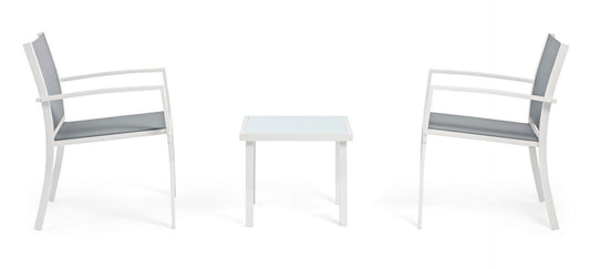 set salotto auri bianco, dettaglio dei materiali: rattan, legno o metallo trattato