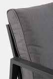set salotto hilde con 1 divano, 2 poltroncine e 1 tavolino in alluminio antracite, con cuscini, cuscini sfoderabili e...