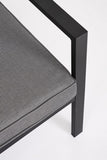 set salotto hilde con 1 divano, 2 poltroncine e 1 tavolino in alluminio antracite, con cuscini, struttura robusta e leggera,...