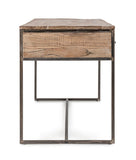 scrivania elmer in legno di acacia e acciaio antracite, 150×60 cm, ambientazione d’arredo con il prodotto protagonista