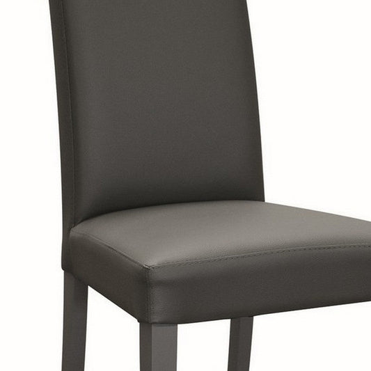 set di 2 sedie palmaria in ecopelle antracite e legno antracite, dettaglio della struttura in legno, metallo o plastica