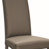 set di 2 sedie palmaria in ecopelle tortora e legno tortora, dettaglio della struttura in legno, metallo o plastica