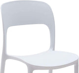 set di 4 sedie fuerteventura in polipropilene bianche, ideale per arredare con stile il tuo spazio outdoor