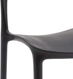 set di 4 sedie fuerteventura in polipropilene nere, ideale per arredare con stile il tuo spazio outdoor