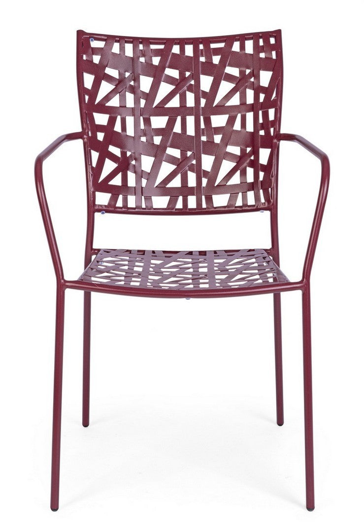 set di 4 sedie kelsie bordeaux, ideale per arredare con stile il tuo spazio outdoor