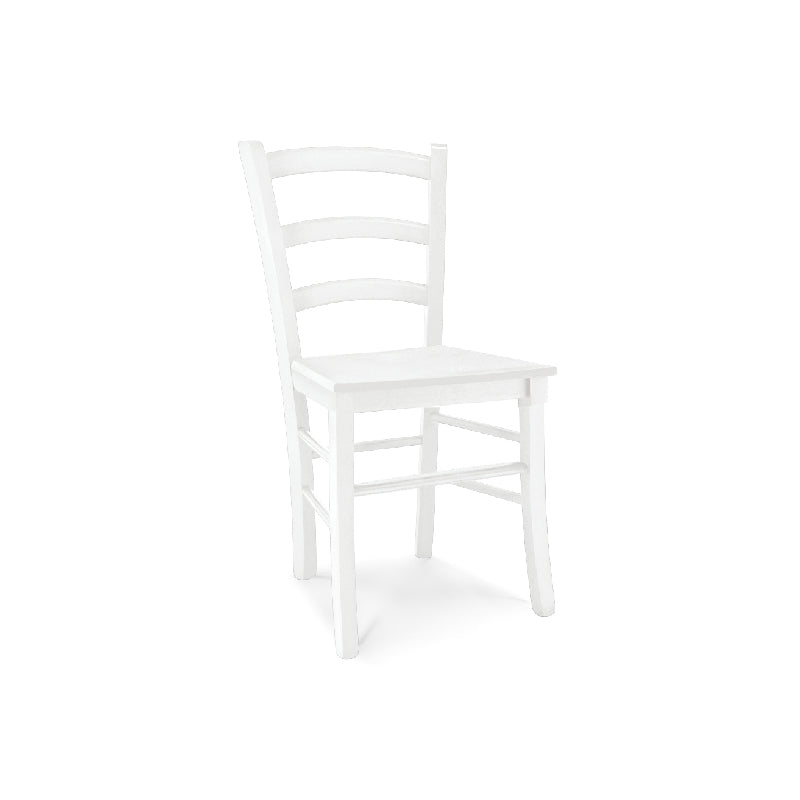 set di 2 sedie appia in legno bianche, sedia dal design moderno per sala da pranzo o soggiorno