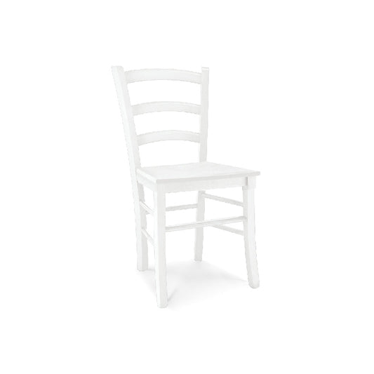 set di 2 sedie appia in legno bianche, sedia dal design moderno per sala da pranzo o soggiorno