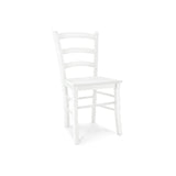 set di 2 sedie appia in legno bianche, sedia dal design moderno per sala da pranzo o soggiorno