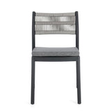 set di 4 sedie alvin in polipropilene antracite e corda intrecciata grigio chiaro, impilabili, ideale per arredare con stile...