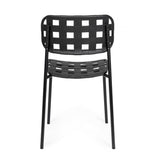set di 4 sedie clover in polipropilene nero e struttura acciaio, impilabile, ideale per arredare con stile il tuo spazio...