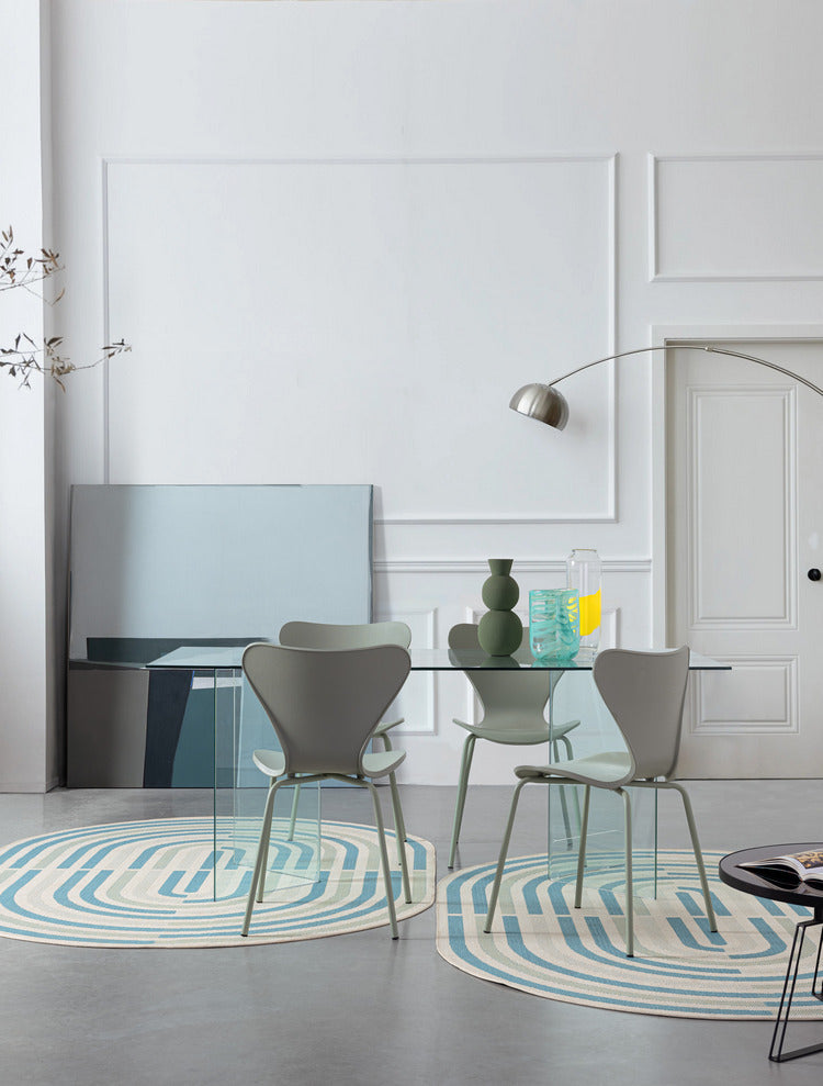 set di 4 sedie tessa in polipropilene e gambe verde oliva, struttura solida e stabile, adatta a ogni ambiente