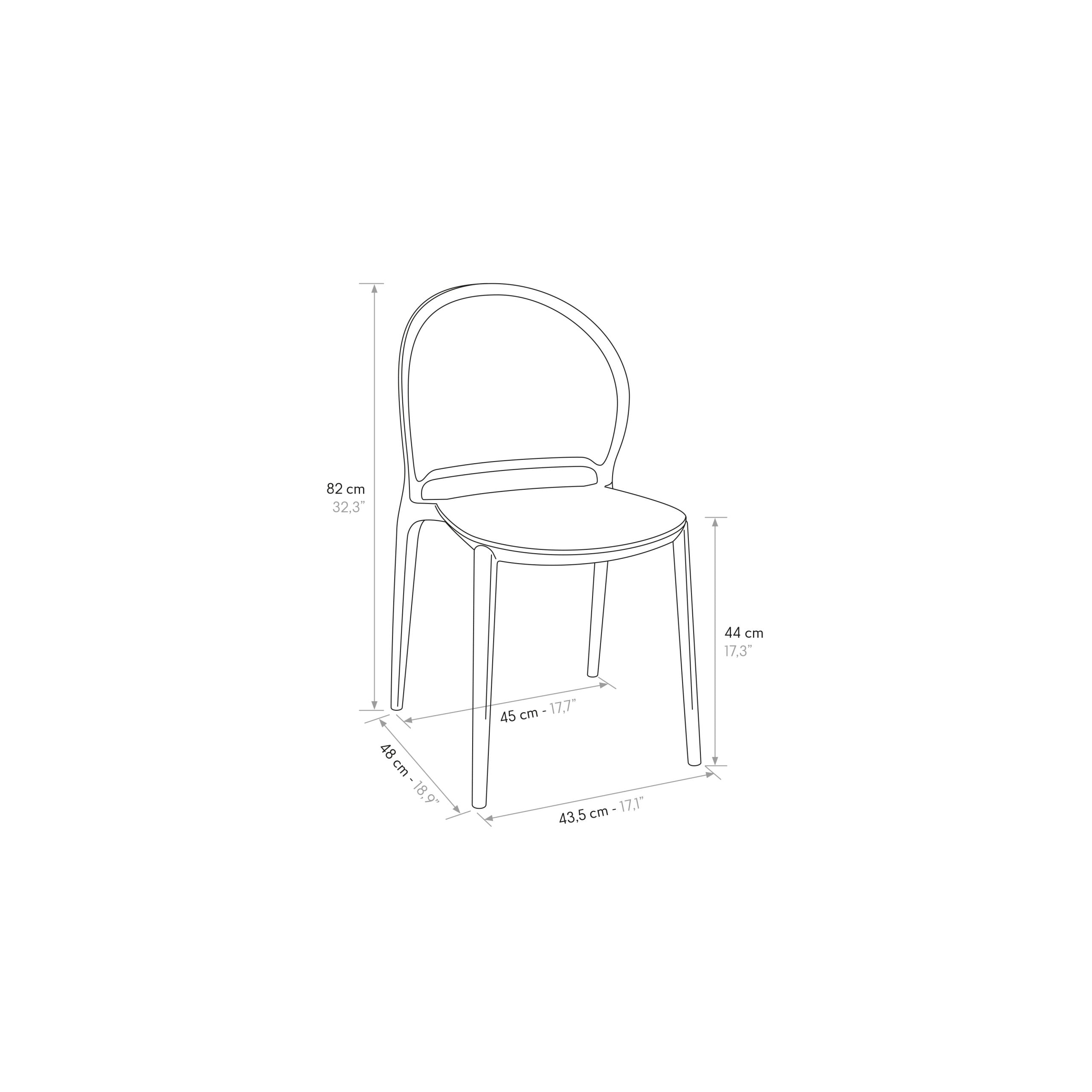 set di 4 sedie marbella in polipropilene nero, ideale per arredare con stile il tuo spazio outdoor