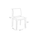 set di 4 sedie hobie beach in polipropilene verde pastello, impilabili, ideale per arredare con stile il tuo spazio outdoor