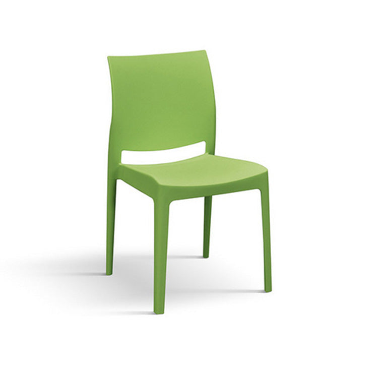 set di 4 sedie hobie beach in polipropilene verde, impilabili, sedia per esterno resistente agli agenti atmosferici