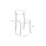 set di 4 sedie ghent in polipropilene trasparenti, impilabili, ideale per arredare con stile il tuo spazio outdoor