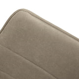 set di 4 sedie lubiana in tessuto beige e gambe in metallo nero opaco, facile da abbinare a qualsiasi stile d’arredo