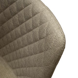 set di 4 sedie vienna in tessuto beige e gambe in metallo nero, ideale per cucina, sala da pranzo o studio