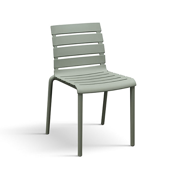 set di 6 sedie gandia in polipropilene verde, impilabili, sedia per esterno resistente agli agenti atmosferici