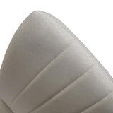 set di 6 sedie amsterdam in tessuto beige e gambe in metallo nero, ideale per cucina, sala da pranzo o studio