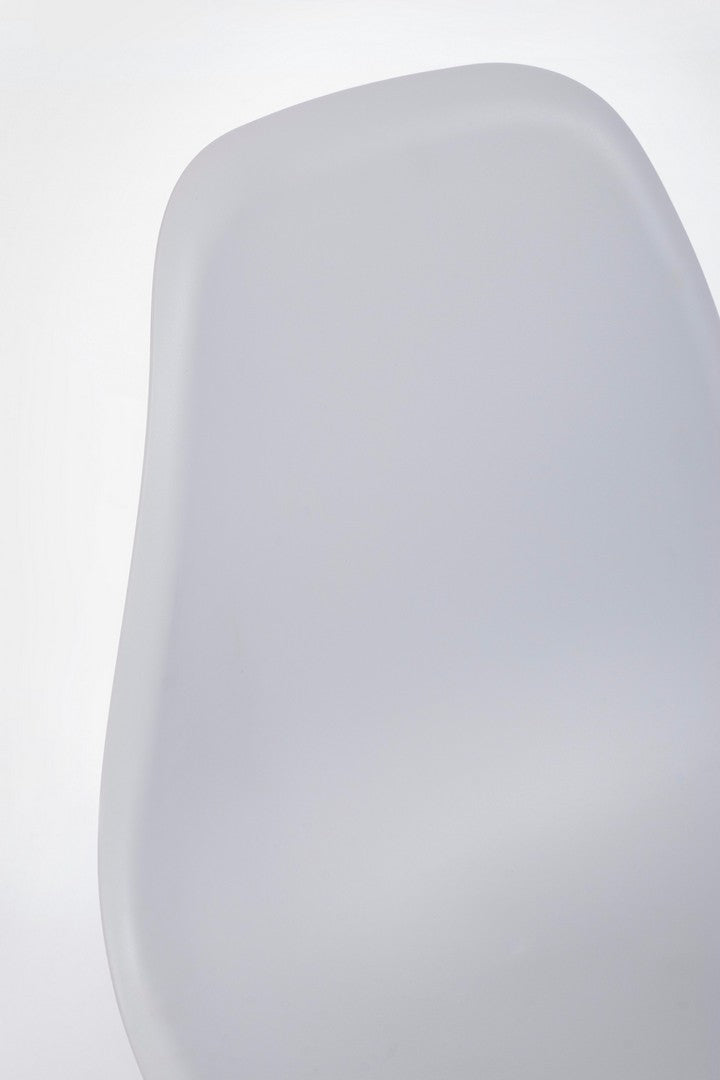 set di 4 sedie mandy in polipropilene grigio, ideale per cucina, sala da pranzo o studio