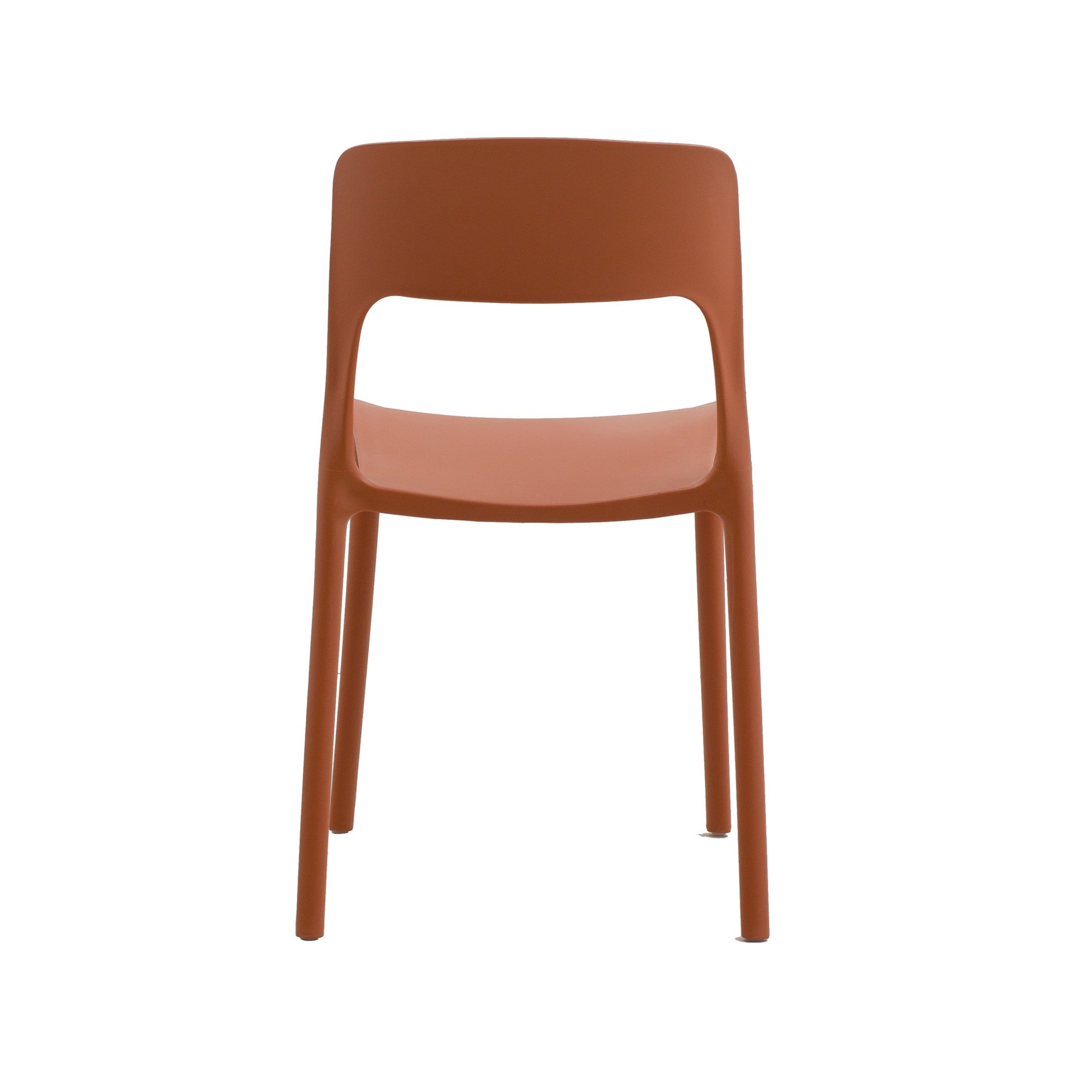 set di 4 sedie south beach in polipropilene terracotta, ideale per arredare con stile il tuo spazio outdoor