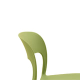 set di 4 sedie south beach in polipropilene verde oliva, modello outdoor dal design moderno e pratico