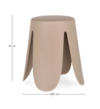 set di 2 sgabelli imogen in polipropilene avorio e cuscino in similpelle avorio, struttura stabile in metallo o legno...