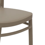 set di 4 sgabelli hamburg in polipropilene tortora, perfetto per lounge estive e aperitivi all’aperto