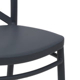 set di 4 sgabelli liverpool in polipropilene antracite, perfetto per lounge estive e aperitivi all’aperto