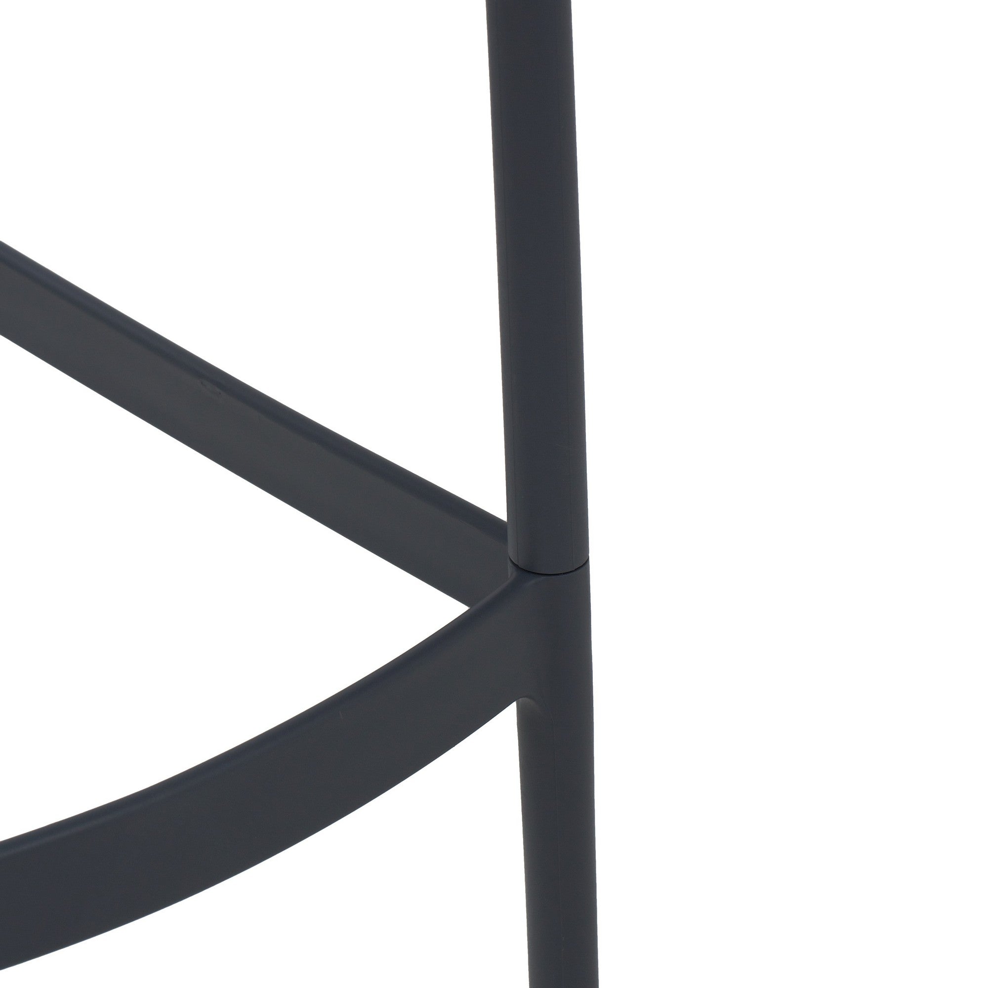 set di 4 sgabelli liverpool in polipropilene antracite, struttura solida con finitura resistente ai raggi UV