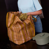 maxi borsa poppins marrone, colore marrone, taglia 48 x 33 x 33. realizzata in 100% cotone biologico per uno stile sostenibile e pratico